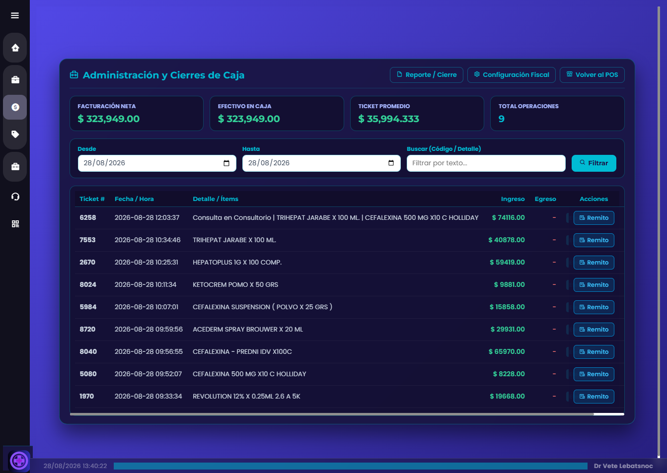 Módulo de Gestión Comercial appPet