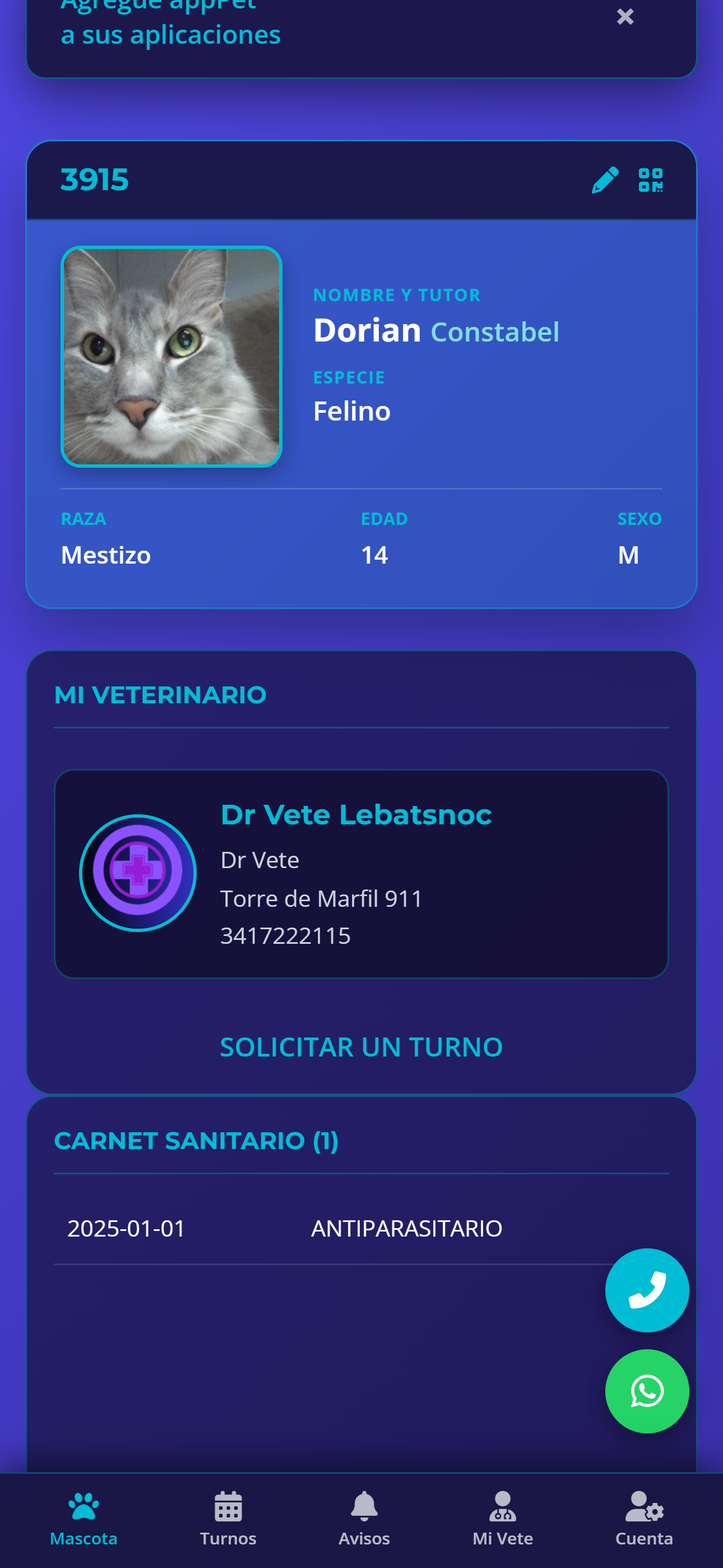 Aplicación móvil para tutores